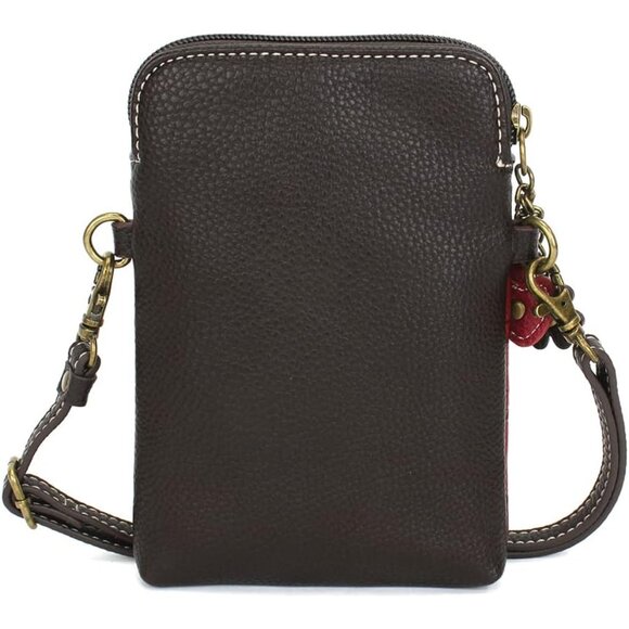 Vegan Leather Crossbody Cell Phone Bag with Adjustable Strap for Women - Picture 3 of 4